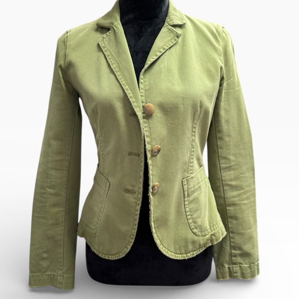 J. Crew Distressed Olive green Blazer Size Small​